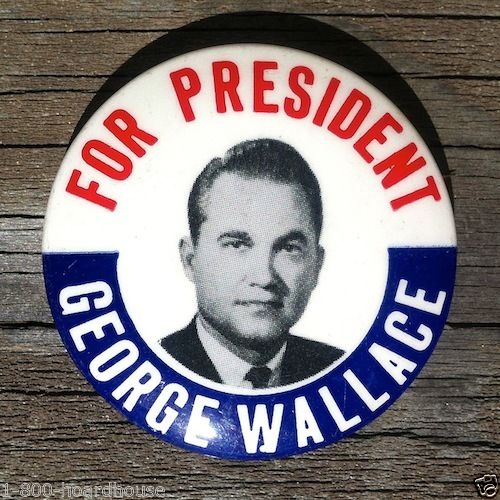 GEORGE WALLACE for PRESIDENT Pinback Pin 1960s