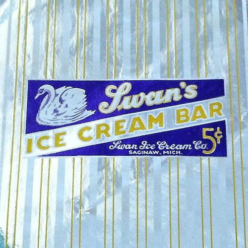 130 WHOLESALE 1950s Original SWAN'S ICE CREAM BAR Silver Foil Wrappers BULK LOT