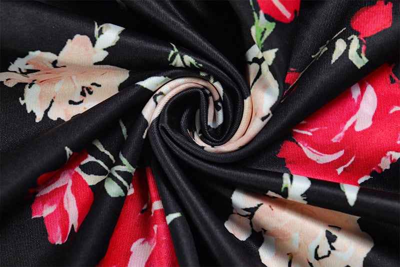 Self tie halter flower print ruched mini dress | Festival Outfits Women