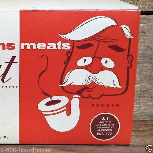 PAPA HANS MEATS Storage Box 1950s