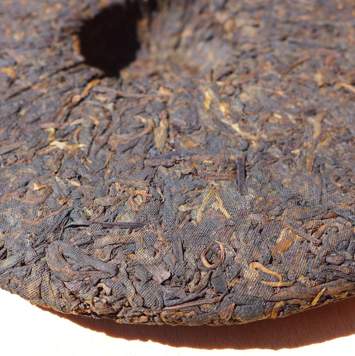 2010 Long Xin Tang Gong Ting Ripe Pu-erh tea cake of Menghai | Yunnan Sourcing Tea Shop