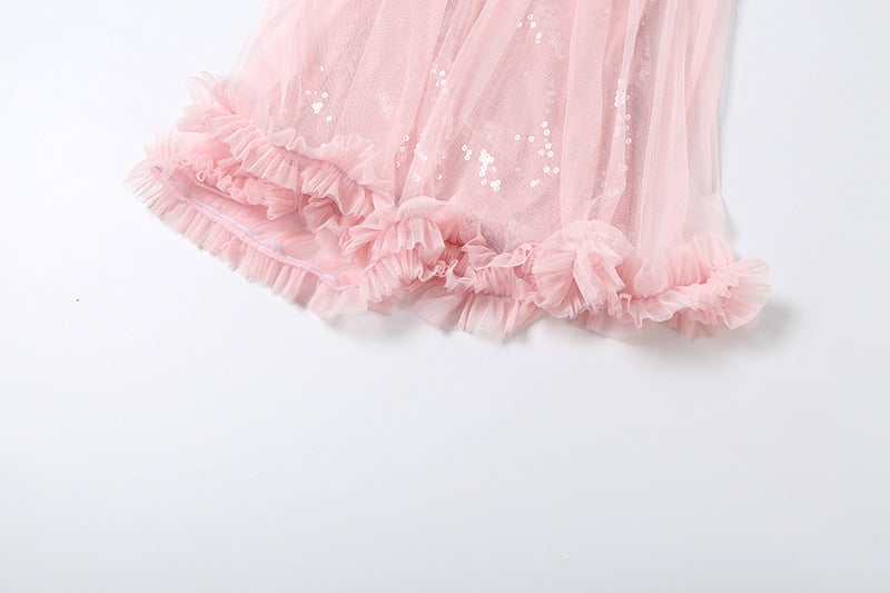 Glitter mesh v neck ruffle cami mini dress | Festival Outfits Women