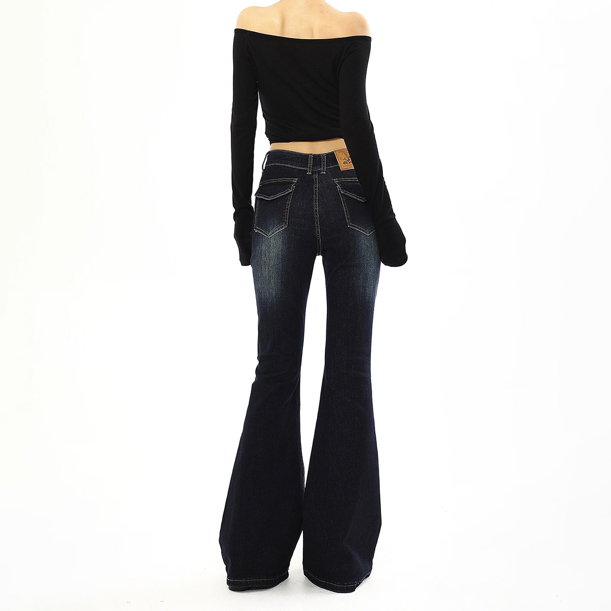Button low rise wide leg jeans | Baggy Low Rise Jeans | Festival Outfits Women