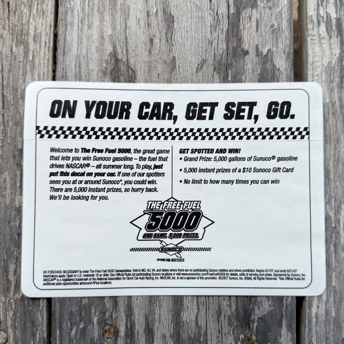 34 WHOLESALE 1907 Fuel Stickers SUNOCO Official Fuel of NASCAR Decal LOT