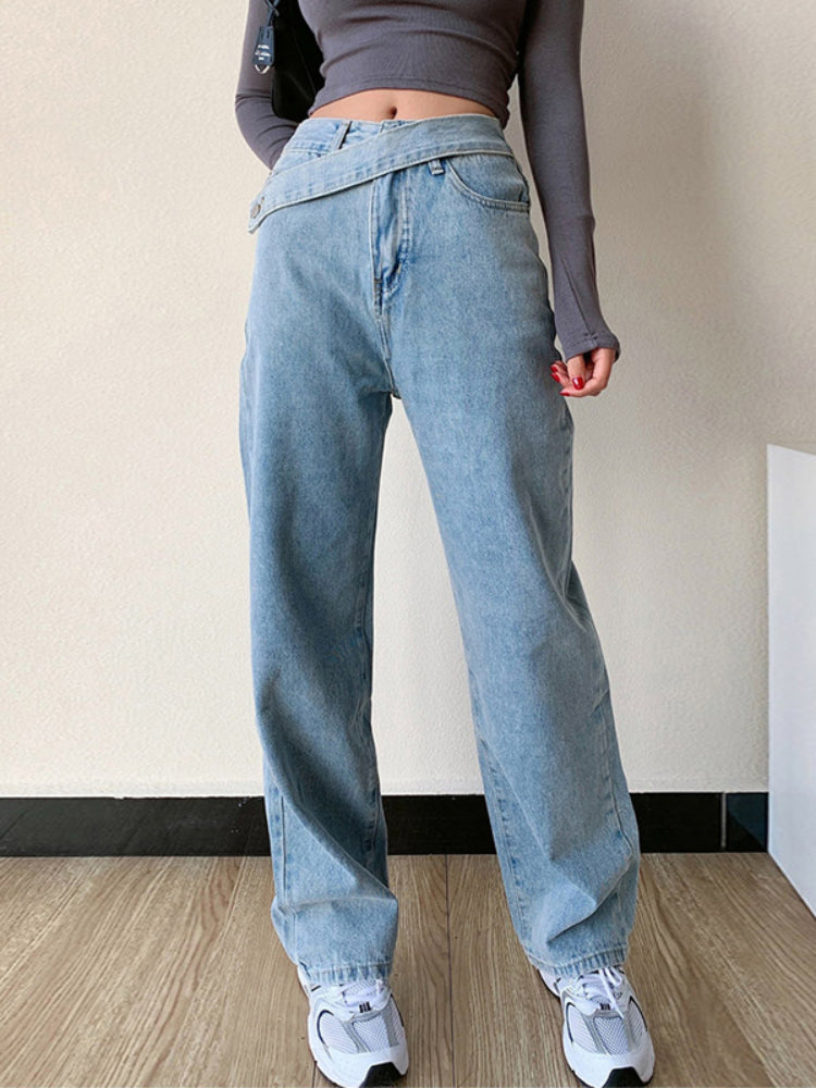 Women's Elegant Sloppy High Waisted Jeans | Great for All Seasons