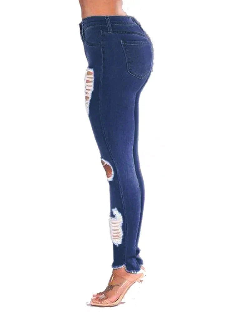 Women's Slim-Fit Ripped Denim Jeans | Great for Everyday Wear