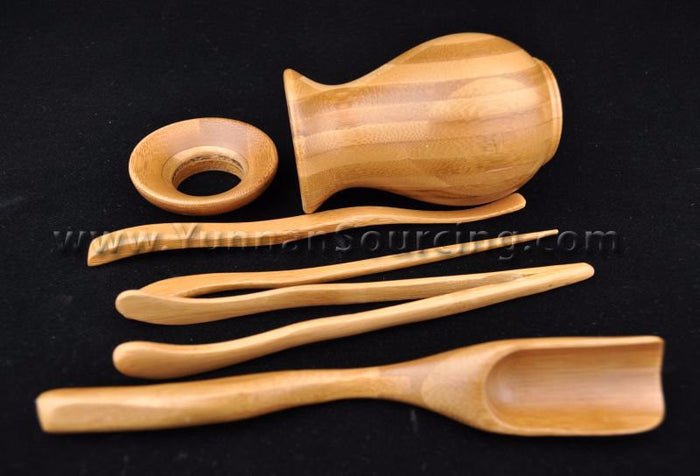 Bamboo Wood "Flower Vase" Cha Dao Set for Gong Fu Tea Brewing | Yunnan Sourcing Tea Shop