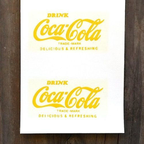 COCA COLA Shot Glass Decal Sticker 1960s