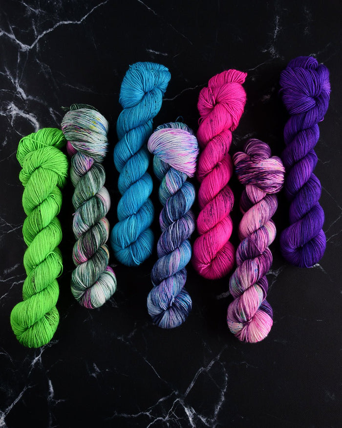 Destination Yarn fingering weight yarn Electric Green