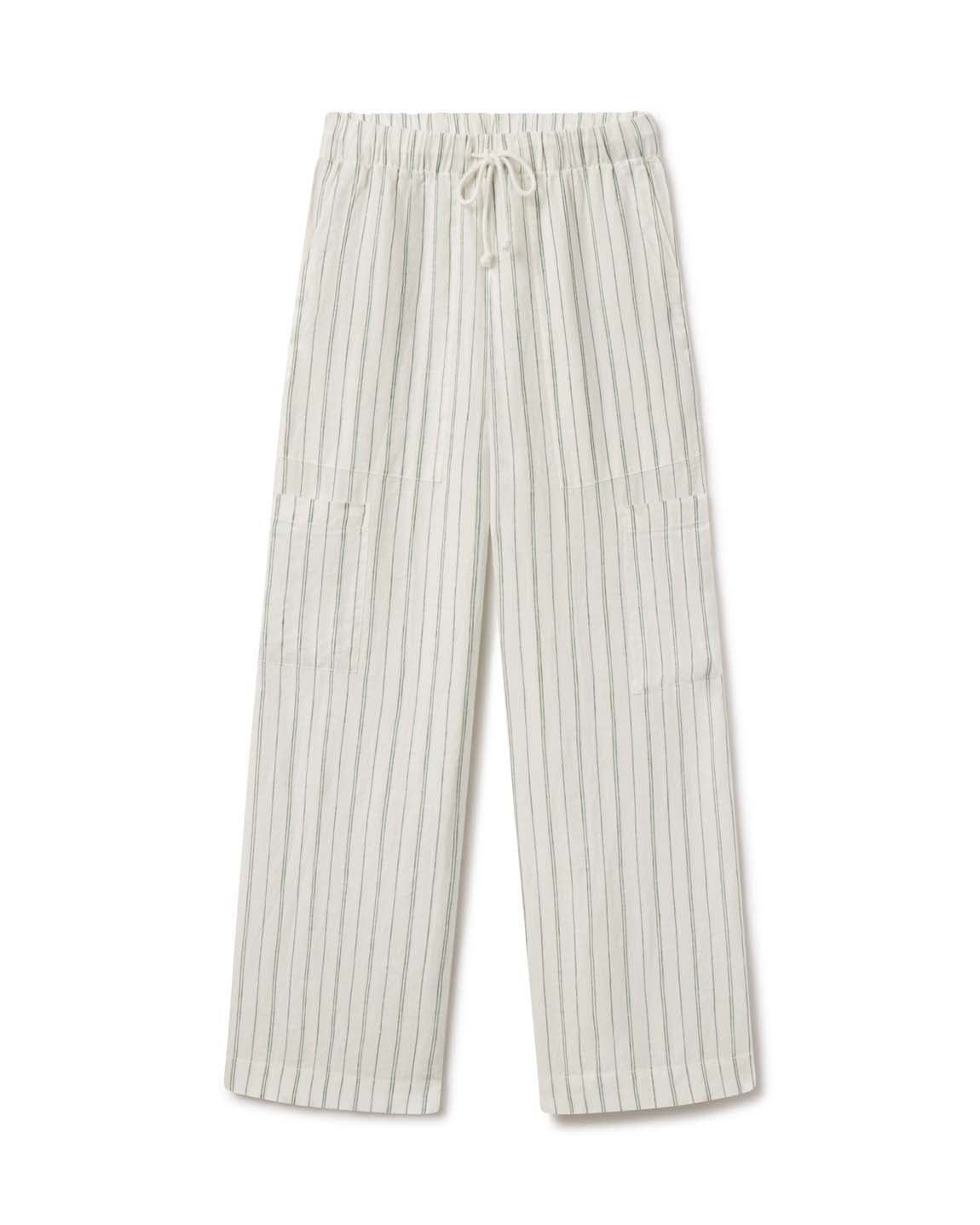 Carry On Pant - Sandbar Stripe: Coconut / Tropics