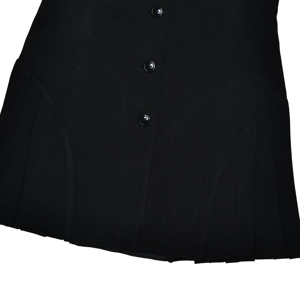 Halter deep V neck button pleated backless mini dress | Festival Outfits Women