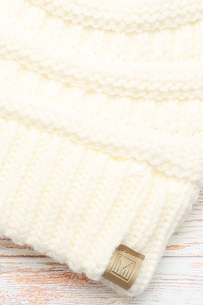 Kids Double Pom Pom Winter Hat