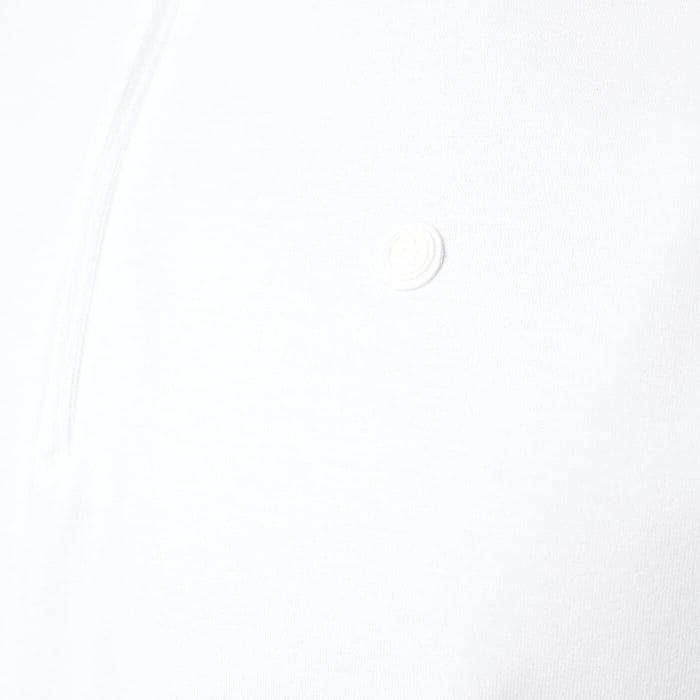 Polo manches longues zip 3/4 blanc
