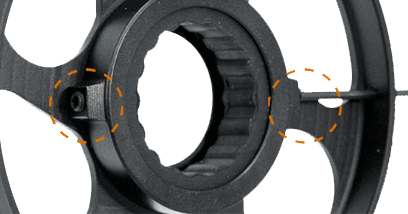UTG Add-on Index Wheel, 100mm, komplet med beslag, sort farve