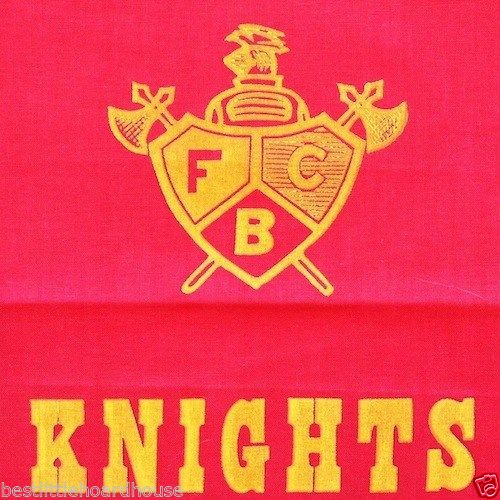 WELCOME KNIGHTS Fraternal Fabric Banner 1920s