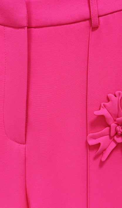 STEREO FLower MID-RISE JEANS in Pink