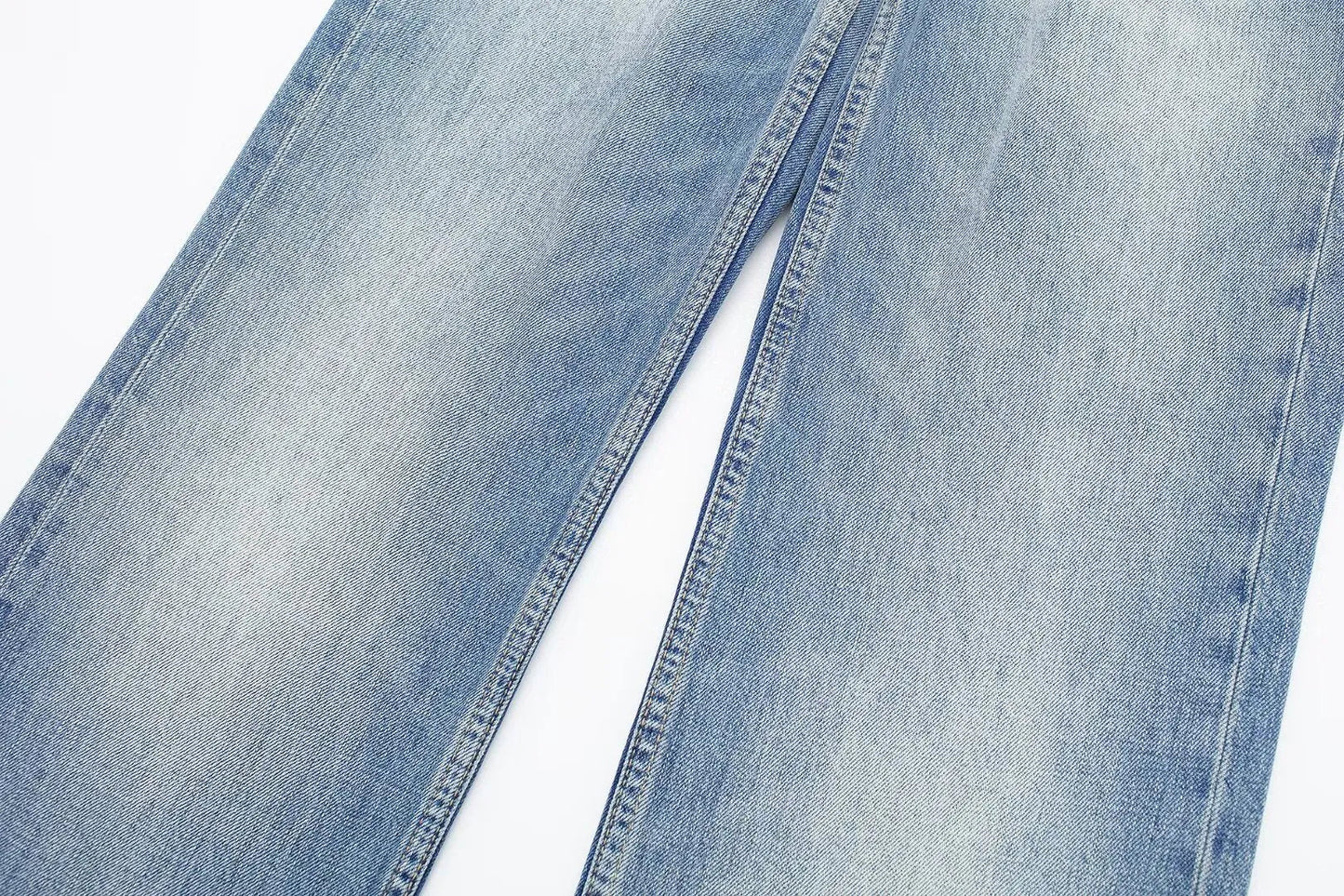 Women's Vintage Mid Waist Straight Leg Jeans with Lace Up Style | Great for All Seasons