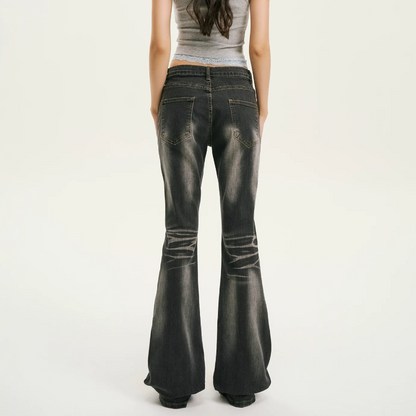 Ripped pocket button low rise jeans | Baggy Low Rise Jeans  | Festival Outfits Women