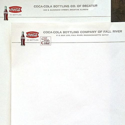 COCA-COLA Bottlers Plant Coke Letterhead Stationary 1950s