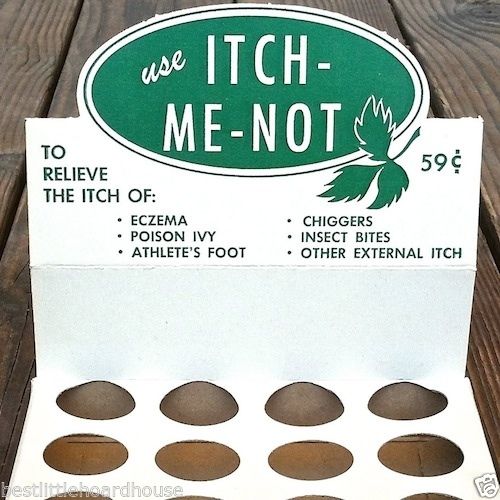 ITCH ME NOT Medicine Display Boxes 1940s