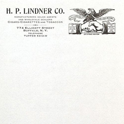 LINDNER TOBACCO Letterhead Stationary 1910s