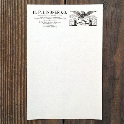 LINDNER TOBACCO Letterhead Stationary 1910s