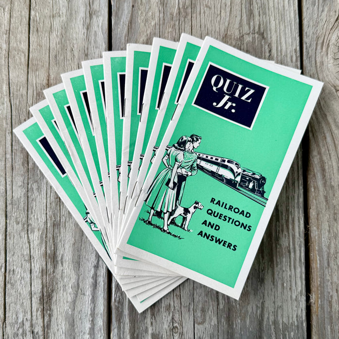 10 Vtg 1950s QUIZ JR Railroad Questions & Answers Train Booklet WHOLESALE LOT