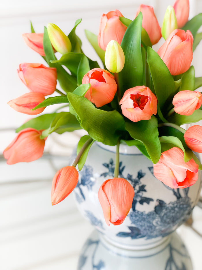11.75” Real Touch Orange Tulips