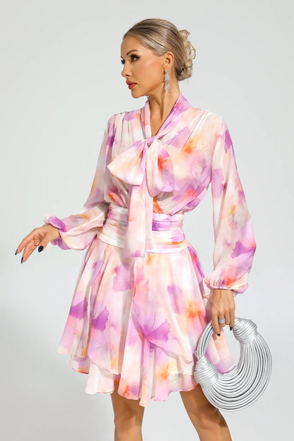 Sid Pink Floral Mini Dress