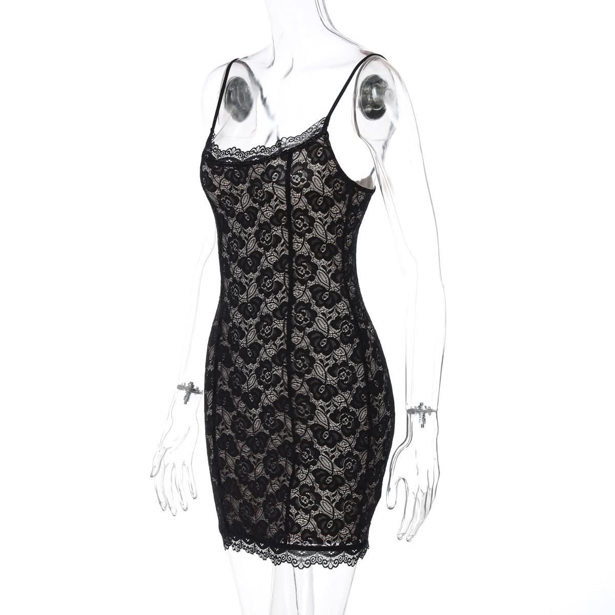 U neck lace cami mini dress  | Festival Outfits Women