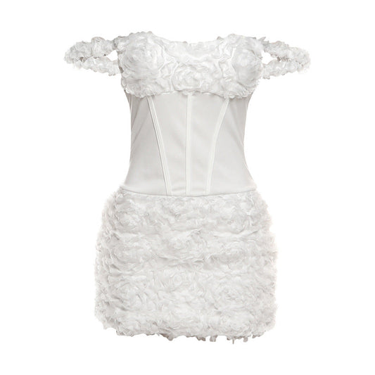 Off shoulder zip-up mini dress  | Festival Outfits Women
