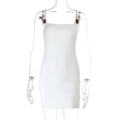 Square neck beaded backless cami mini dress  | Festival Outfits Women