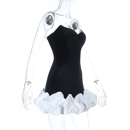 Ruched v neck zip-up backless cami mini dress  | Festival Outfits Women