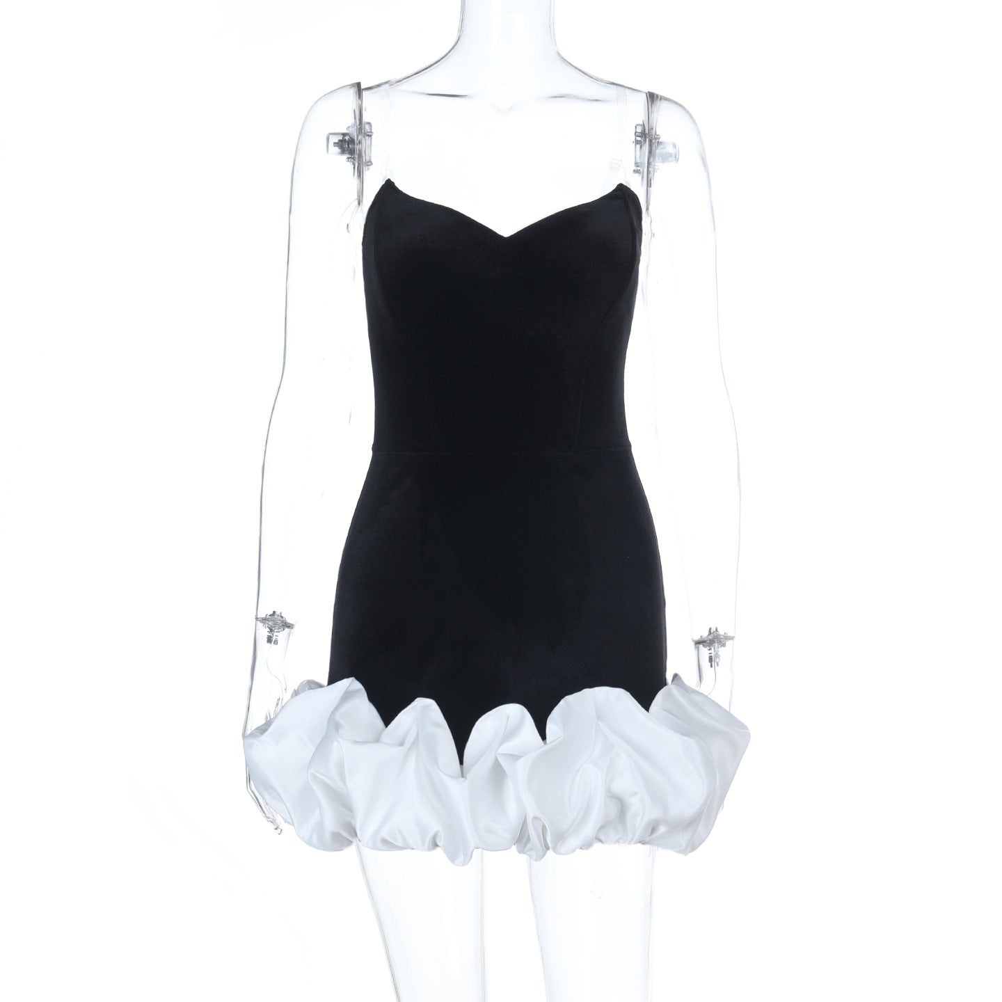 Ruched v neck zip-up backless cami mini dress  | Festival Outfits Women