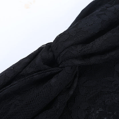 Off shoulder lace ruched solid mini dress  | Festival Outfits Women