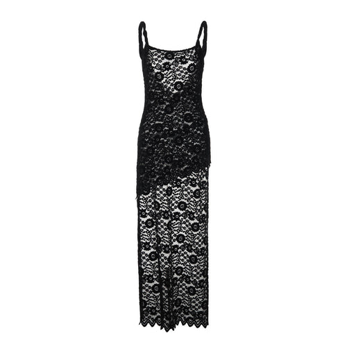 Lace u neck see through backless mini dress  | Festival Outfits Women