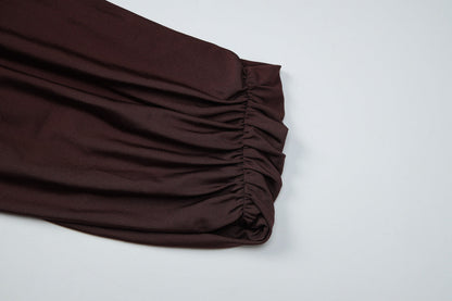 Ruched one shoulder irregular solid mini dress  | Festival Outfits Women