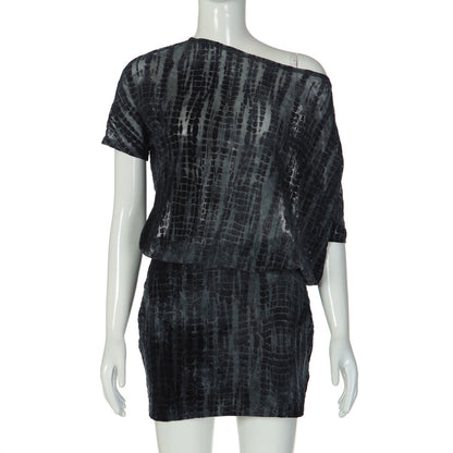 Short sleeve self tie irregular backless mini dress  | Festival Outfits Women