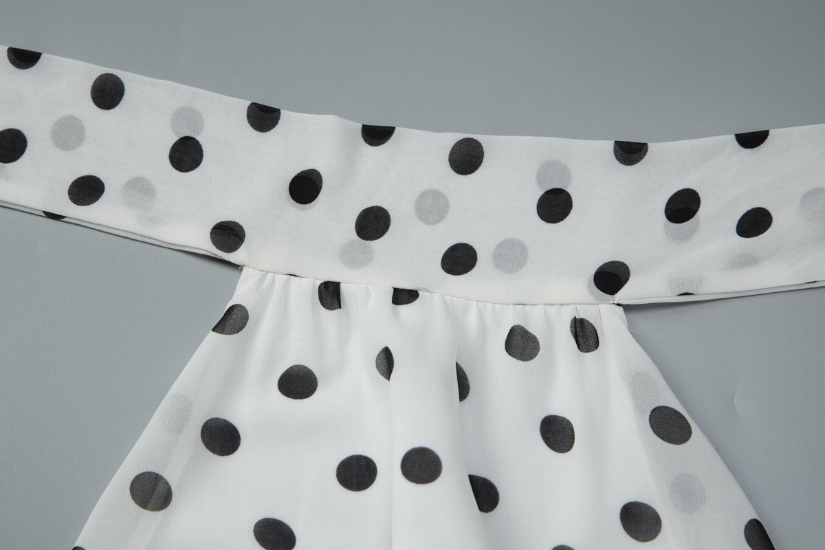 Polka dot halter self tie pleated backless mini dress  | Festival Outfits Women