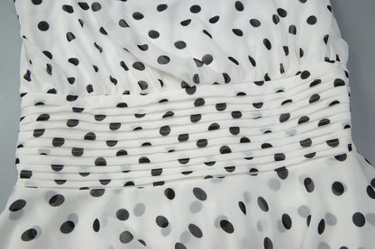Polka dot halter self tie pleated backless mini dress  | Festival Outfits Women
