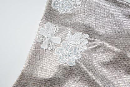 Irregular cowl neck embroidery halter mini dress  | Festival Outfits Women