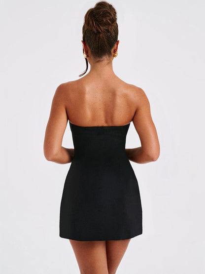 Black Bodycon Dresses Off The Shoulder Backless Party Mini Dresses