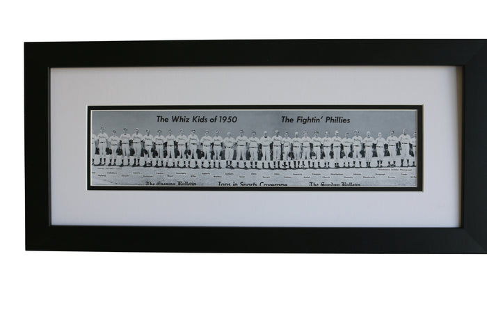 1950 Philadelphia Phillies Framed Panoramic Team Print - Graded And Framed
