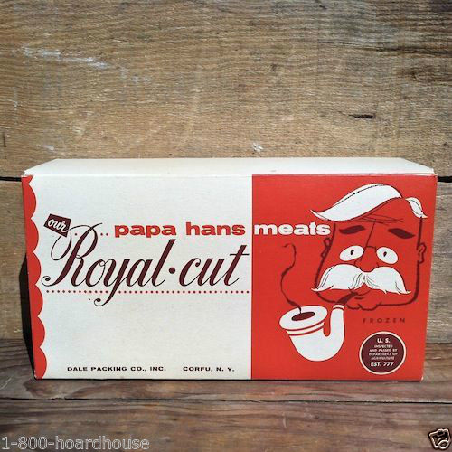 PAPA HANS MEATS Storage Box 1950s