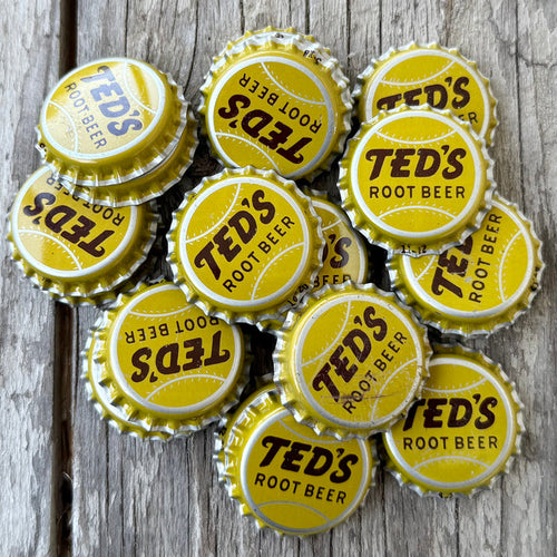 20 Original 1960s TED'S ROOT BEER SODA Bottle Cap BASEBALL Williams Unused LOT