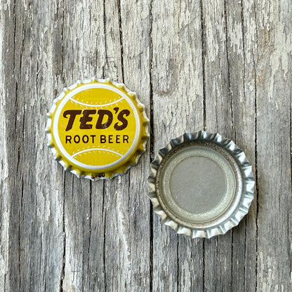 20 Original 1960s TED'S ROOT BEER SODA Bottle Cap BASEBALL Williams Unused LOT