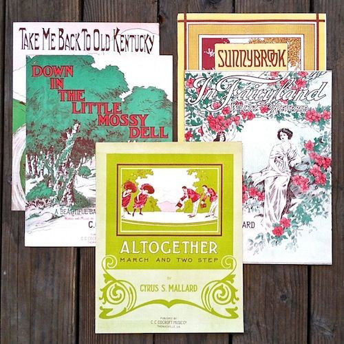 SOUTHERN THEMED Sheet Music 1910