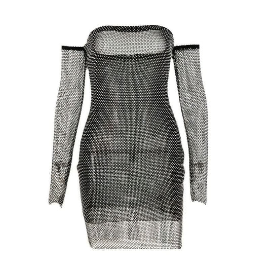 Beaded fishnet tube mini dress  | Festival Outfits Women