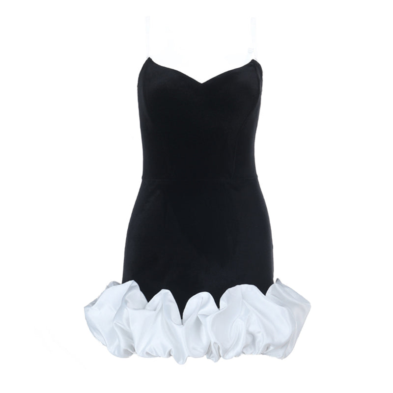 Ruched v neck zip-up backless cami mini dress  | Festival Outfits Women