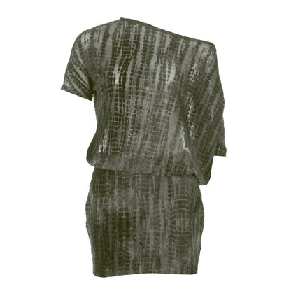 Short sleeve self tie irregular backless mini dress  | Festival Outfits Women